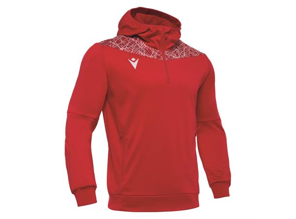 Ishtar Hoody 1/4 Zip Top RØD/HVIT M Treningsgenser med hette - Unisex 